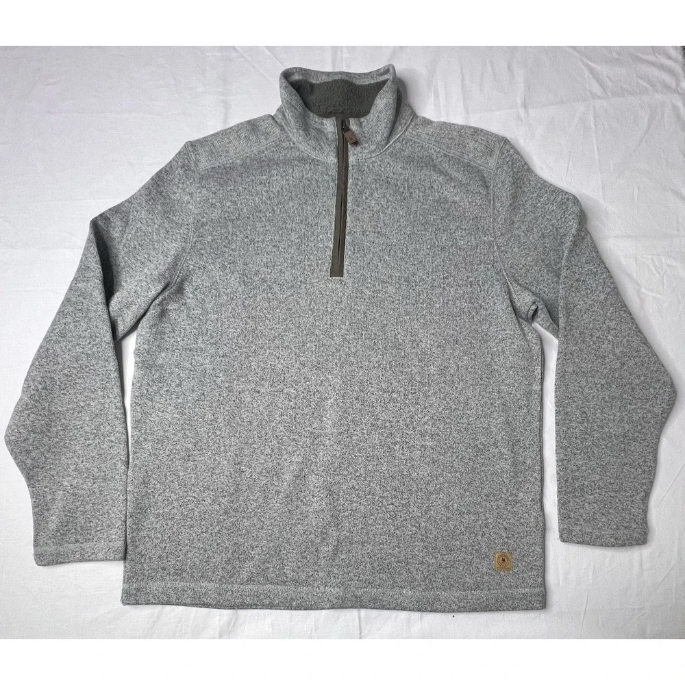 G.H. BASS & CO. Quarter Zip Sweaters XL‎ Gray Mock Neck Pullover